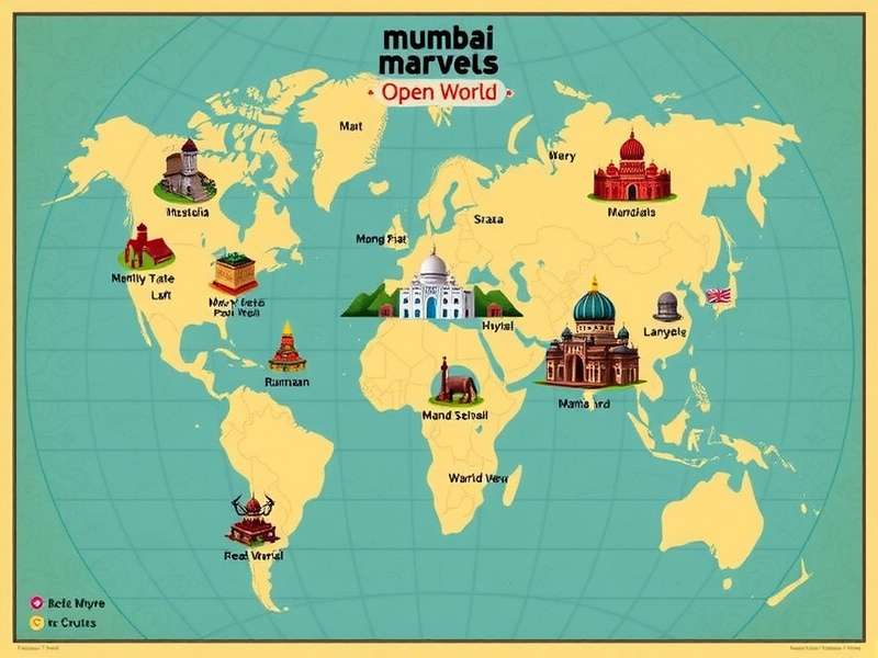 Mumbai Marvels Map - Explore Every Corner of Mumbai Mumbai Marvels Open World Map showing key landmarks